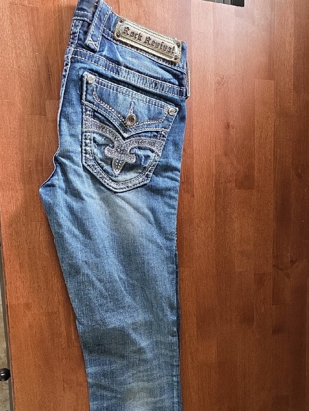 Rock Revival Women’s Light Blue Embellished Bootcut Jeans